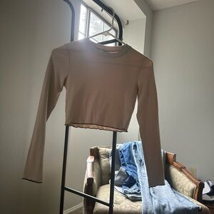 Women's Cream Long Sleeve Top
